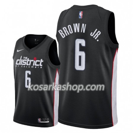 Dres Washington Wizards Troy Brown Jr. 6 Nike 2018-19 City Edition Crna Swingman